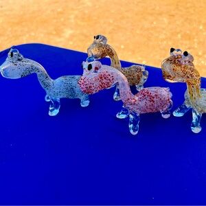 Colorful Glass Dinosaur Figurines